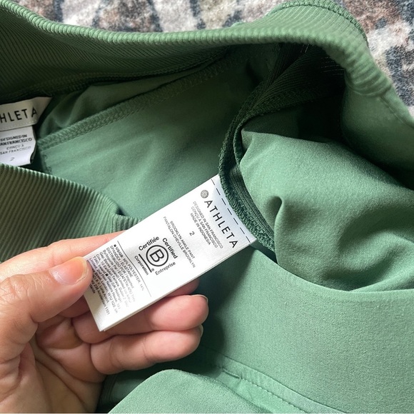 Athleta Vineyard Green Brooklyn Ankle Pant Pull On Pockets Stretch - Picture 4 of 5